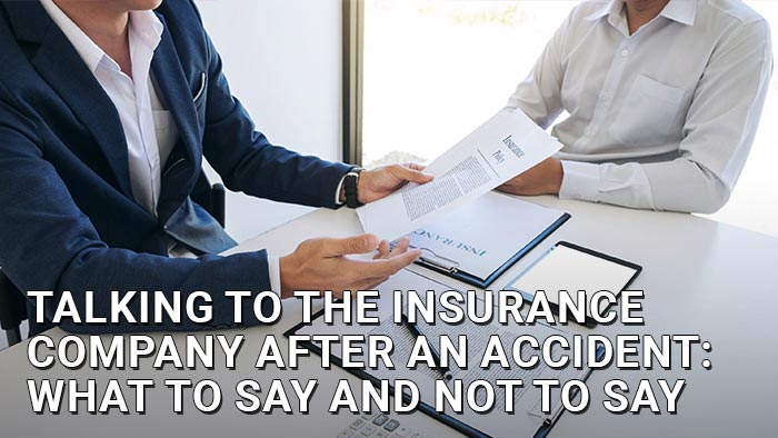 Talking to the Insurance Company After an Accident: What to Say and Not to Say in New Jersey